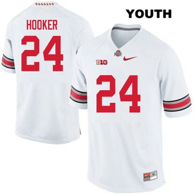 Ohio State Buckeyes Youth Malik Hooker #24 White Authentic Nike College NCAA Stitched Football Jersey PZ19M87XV